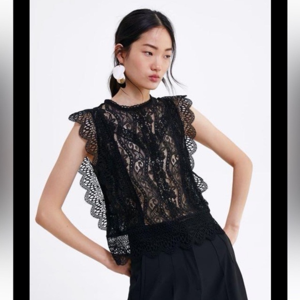 Zara Lace Shell Top